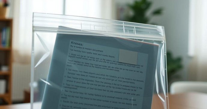 Envelope plástico de segurança com lacre garante proteção e privacidade para seus documentos