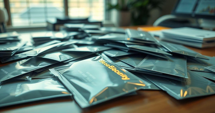 Envelopes plásticos de segurança tipo VOID para proteção e segurança